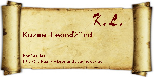Kuzma Leonárd névjegykártya