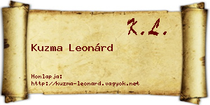 Kuzma Leonárd névjegykártya